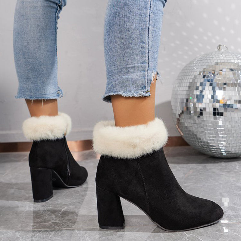 CHICA | Botines de felpa a cuadros
