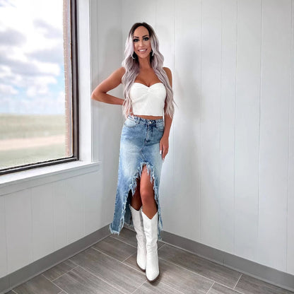 JADE | Vintage Jean Skirt