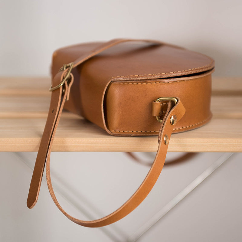 NATURALEZA | Bolso de hombro de cuero natural hecho a mano 