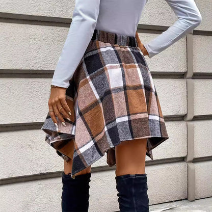 ÉLISABETH | Casual Plaid Skirt