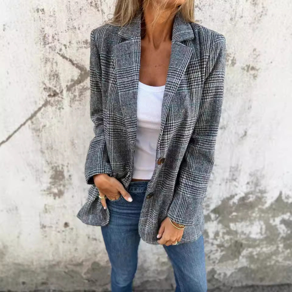 SOPHIE | Casual Houndstooth Jacket