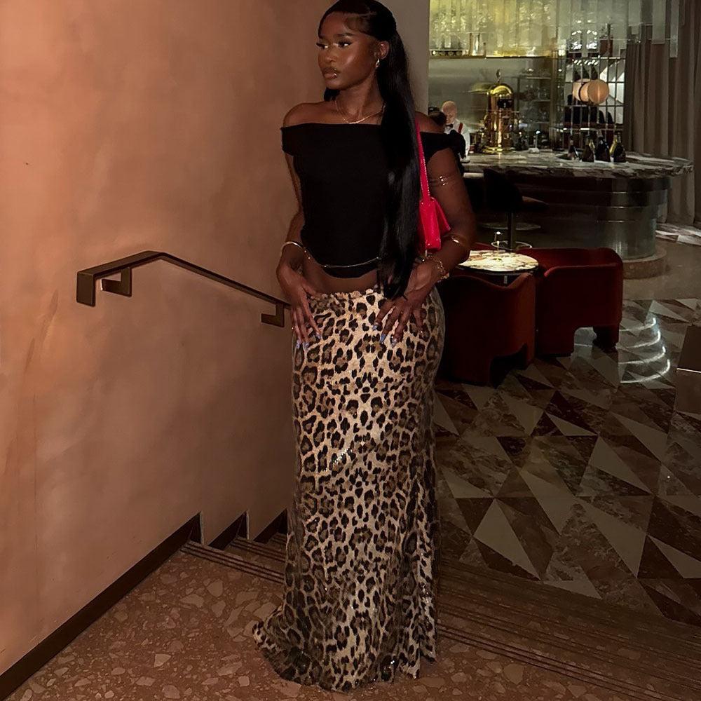 MAUD | Glamour Leopard Skirt