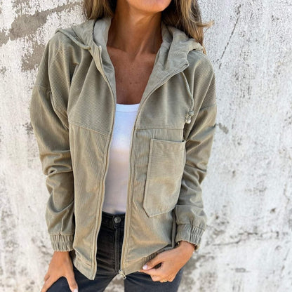 MAËVA | Veste en Velours à Capuche