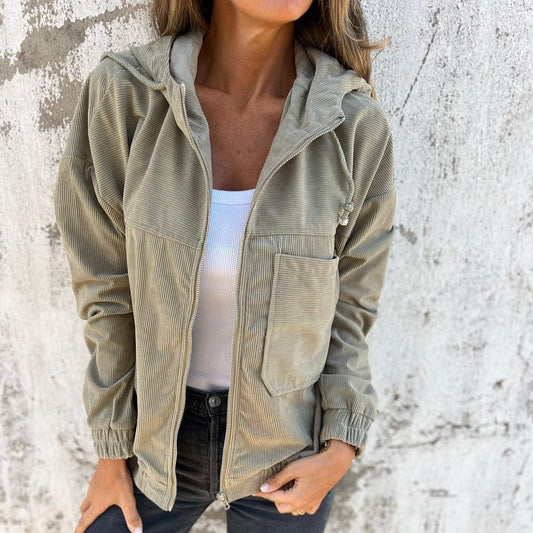 MAËVA | Hooded Velvet Jacket