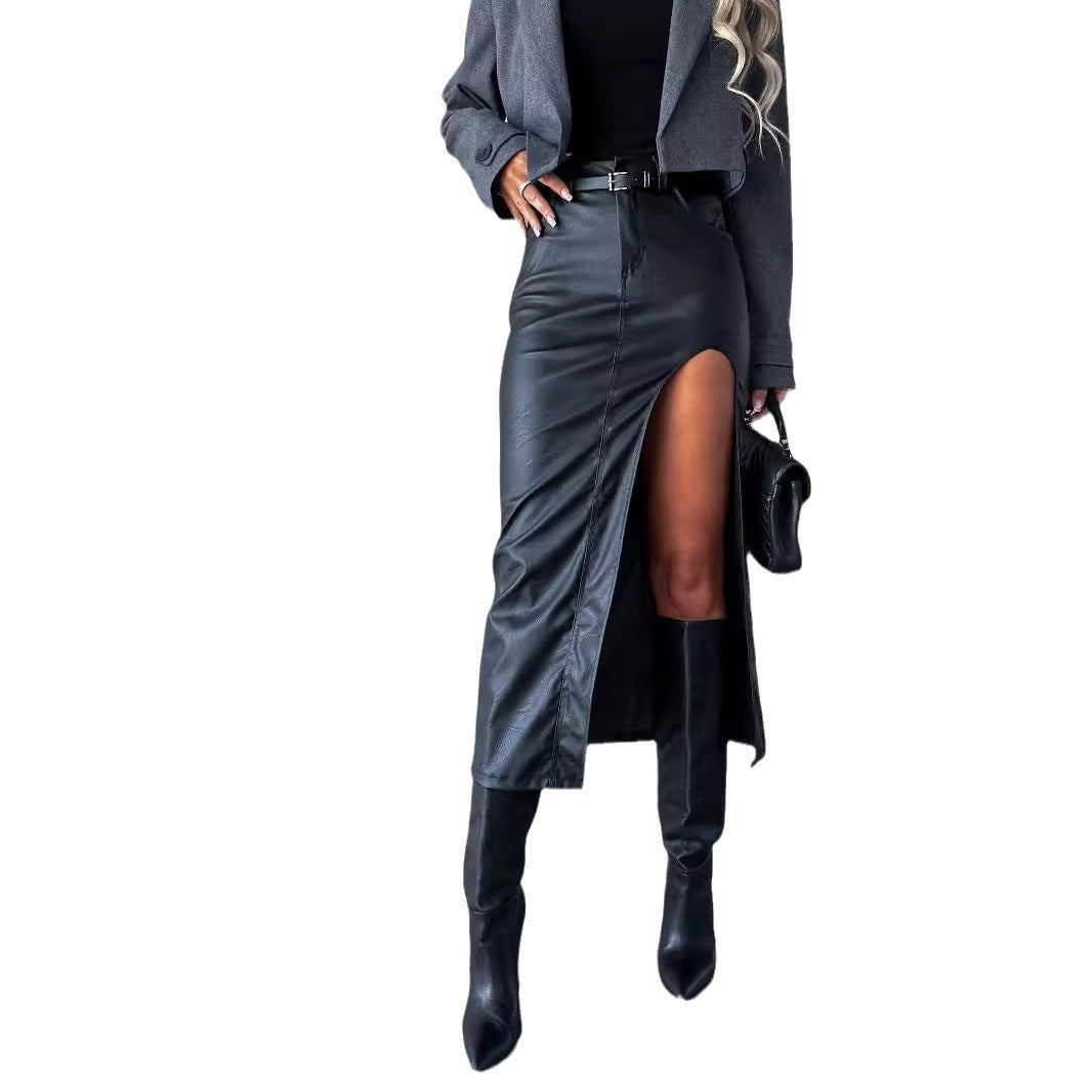 LORINE | Elegant High Slit Skirt