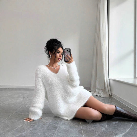 VELORY | V-Neck Knitted Sweater