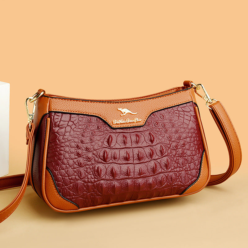 LILIANE | Crocodile Pattern Leather Bag