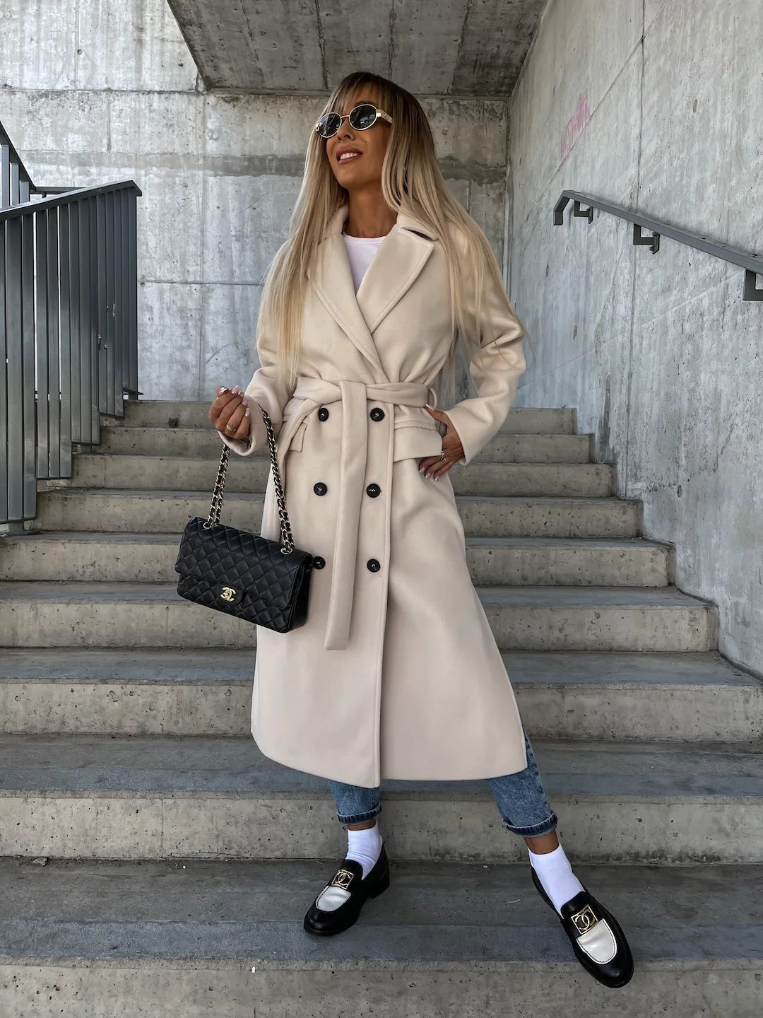 Elonía | Abrigo largo elegante de invierno