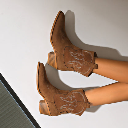 PENNY | Suede Cowboy Boots 