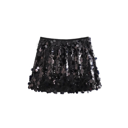 CAROLINE | A-Line Sequin Skirt 