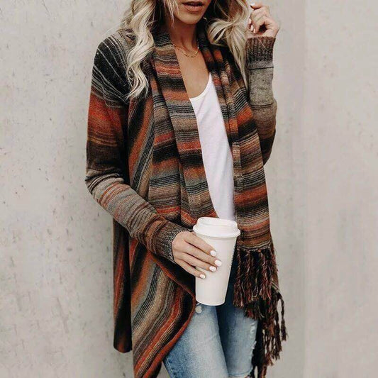 TESSA | Sweater Coat Stripes
