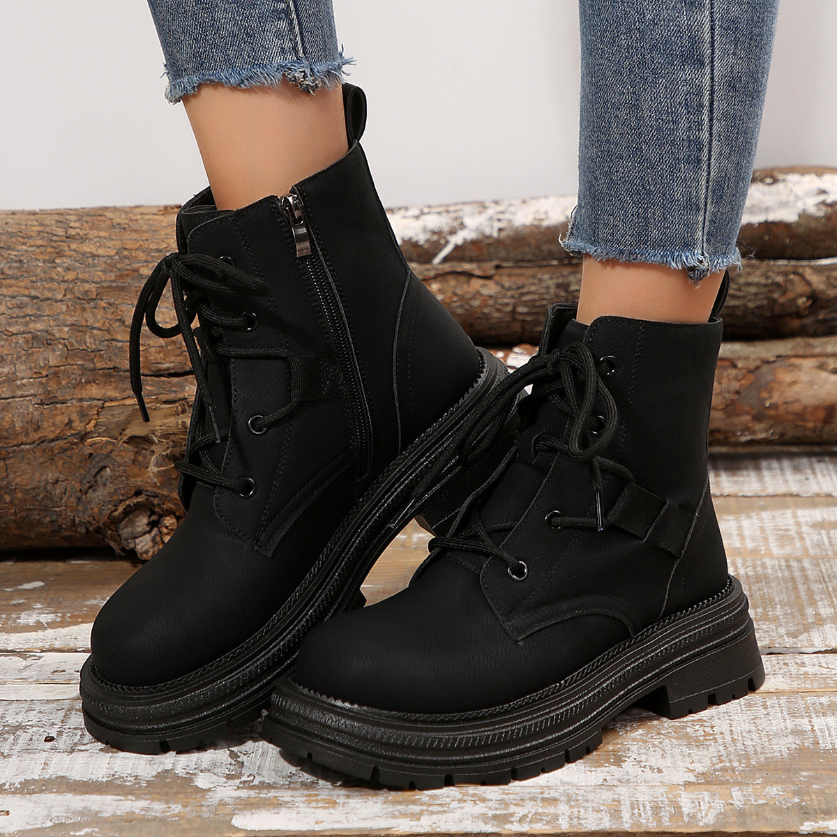 SAFIRA | Botines finos con cordones