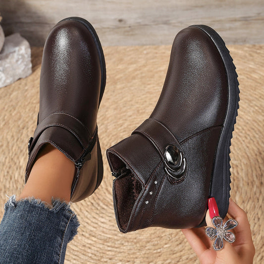 ADELE | Elegant Leather Ankle Boots