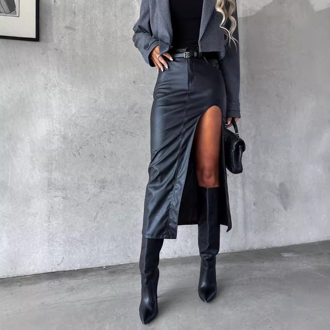 LORINE | Elegant High Slit Skirt