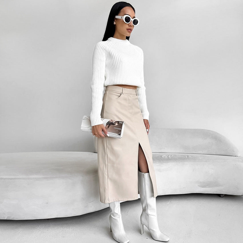 AMANDINE | Vintage Leather Skirt