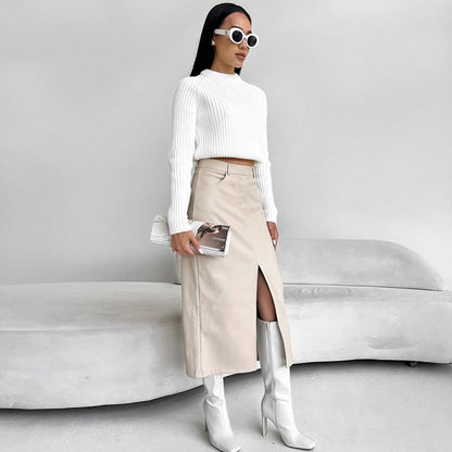 AMANDINE | Vintage Leather Skirt
