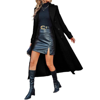CECILE | Chic Coat with Lapel Collar
