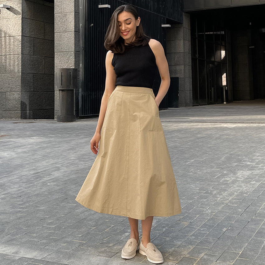 CLAUDIA | Long Cotton Skirt 