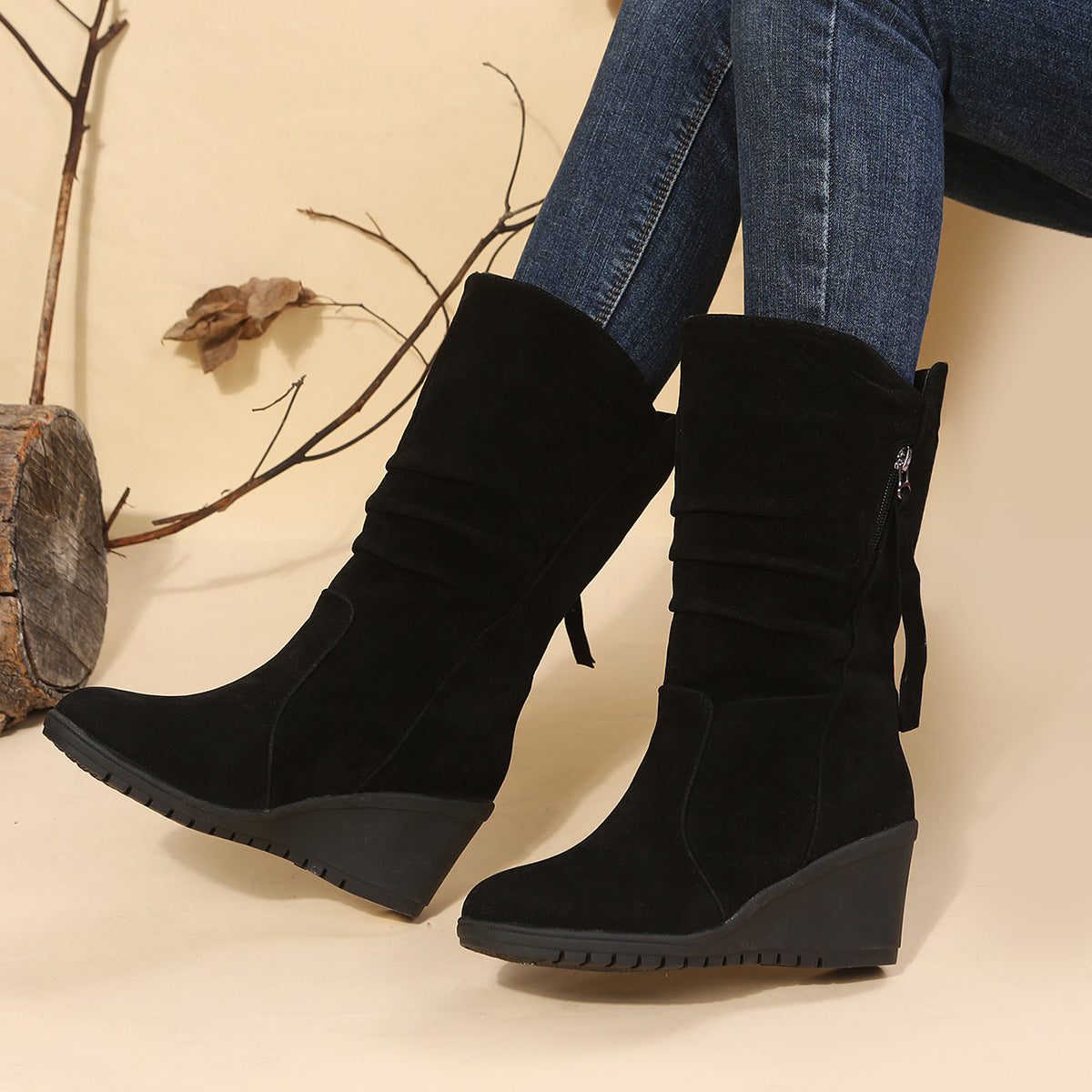 OLYA | Chic Round Ankle Boots
