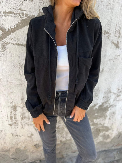 MAËVA | Veste en Velours à Capuche