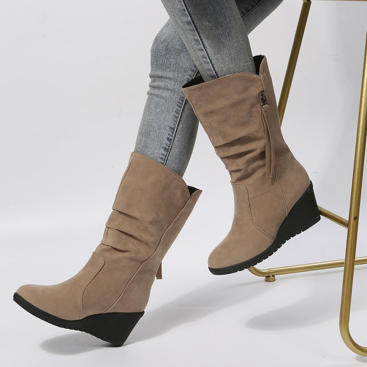 OLYA | Chic Round Ankle Boots