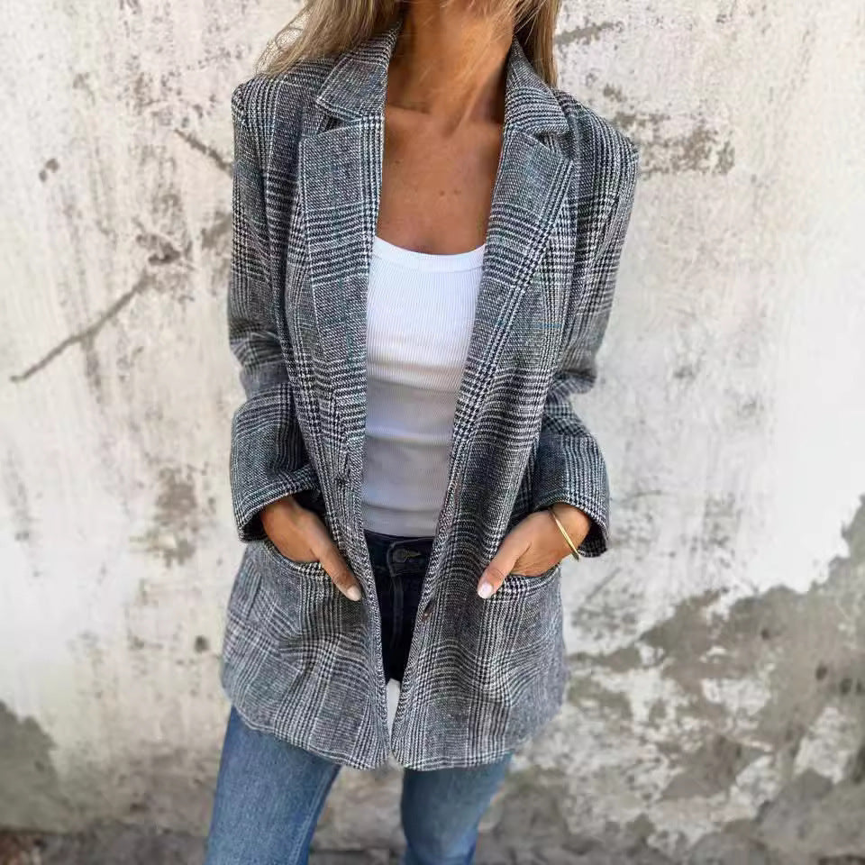 SOPHIE | Casual Houndstooth Jacket