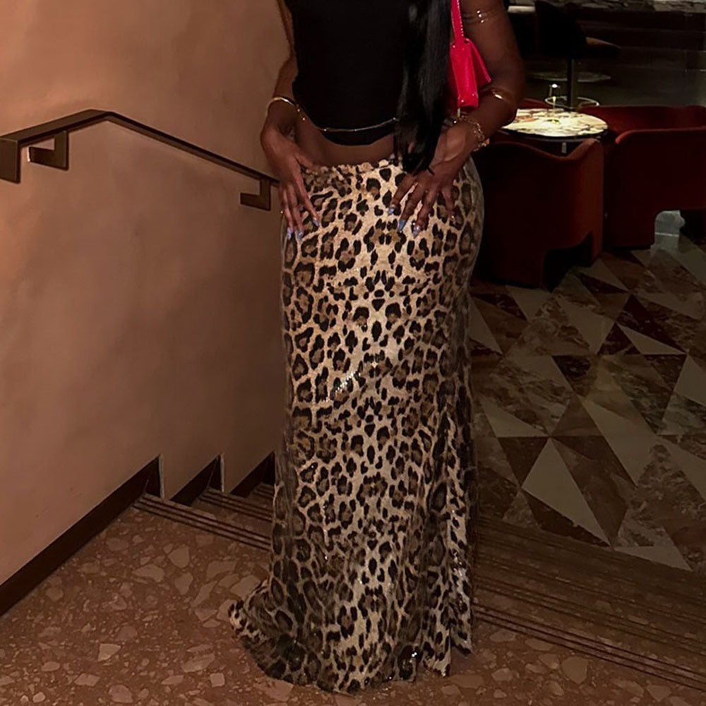 MAUD | Glamour Leopard Skirt