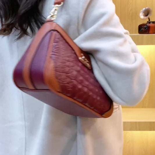 LILIANE | Crocodile Pattern Leather Bag