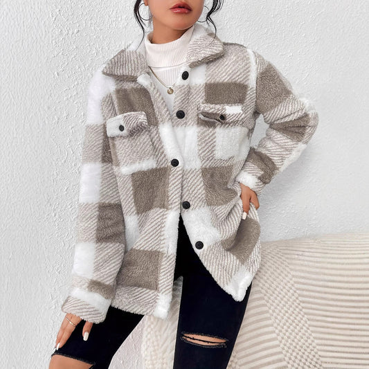 EMMA | Plaid Pattern Thermal Jacket 