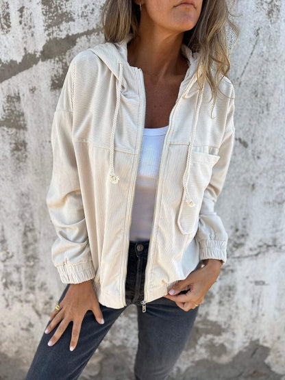 MAËVA | Veste en Velours à Capuche